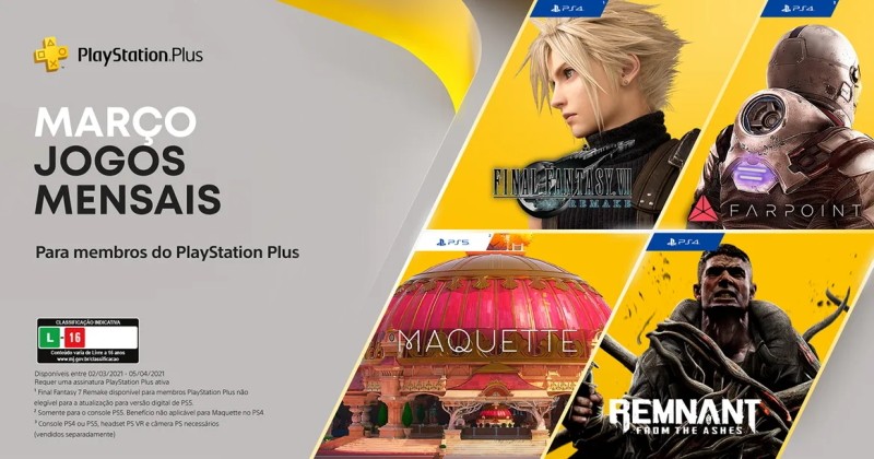 PS Plus) PlayStation Plus: Jogos grátis em março de 2021!